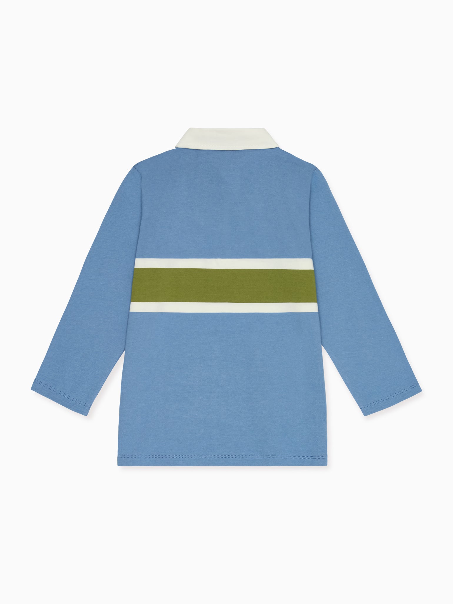 Blue Stripe Tijo Long Sleeve Boy Rugby Shirt