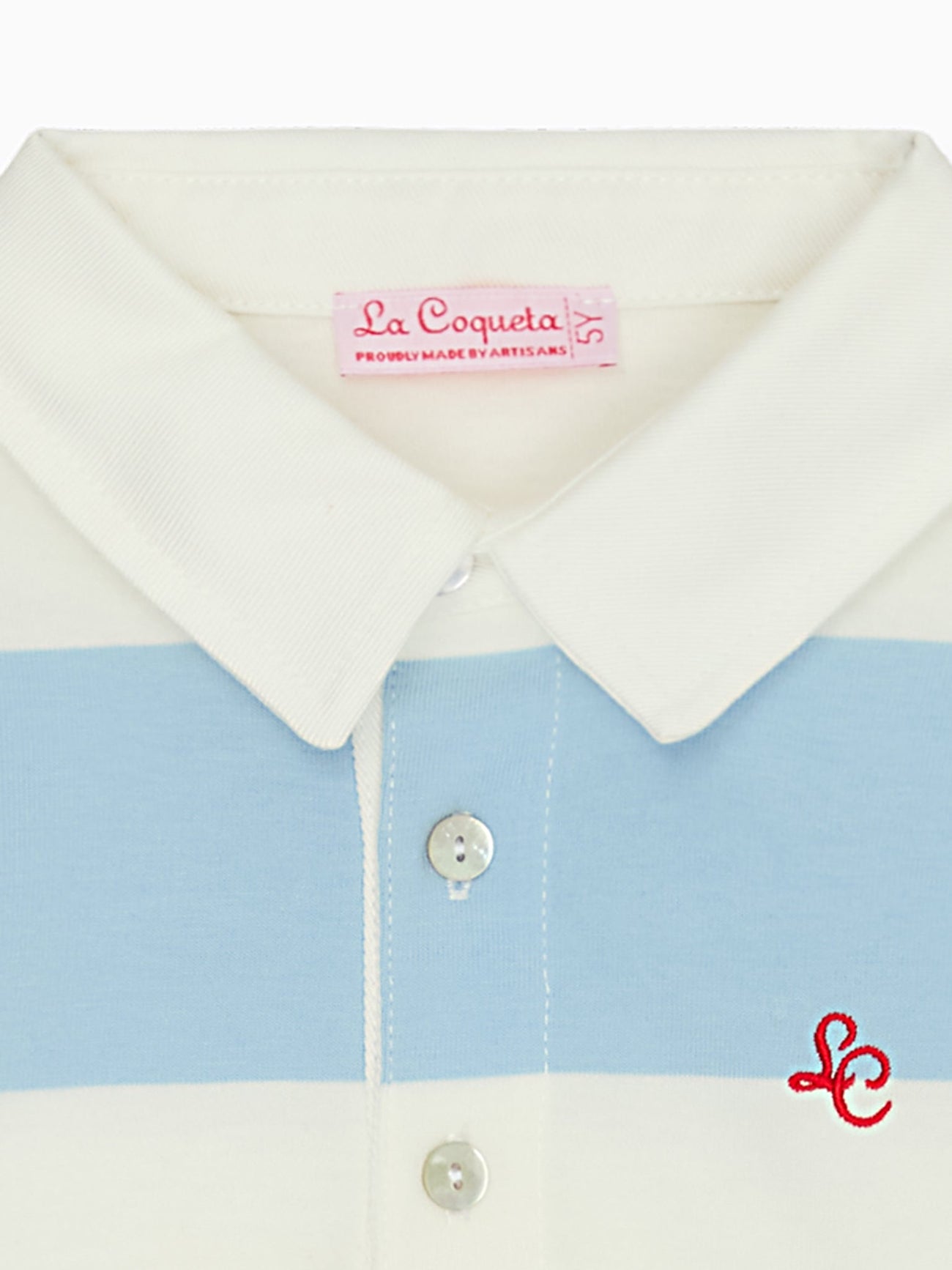 Light Blue Tijo Long Sleeve Boy Rugby Shirt