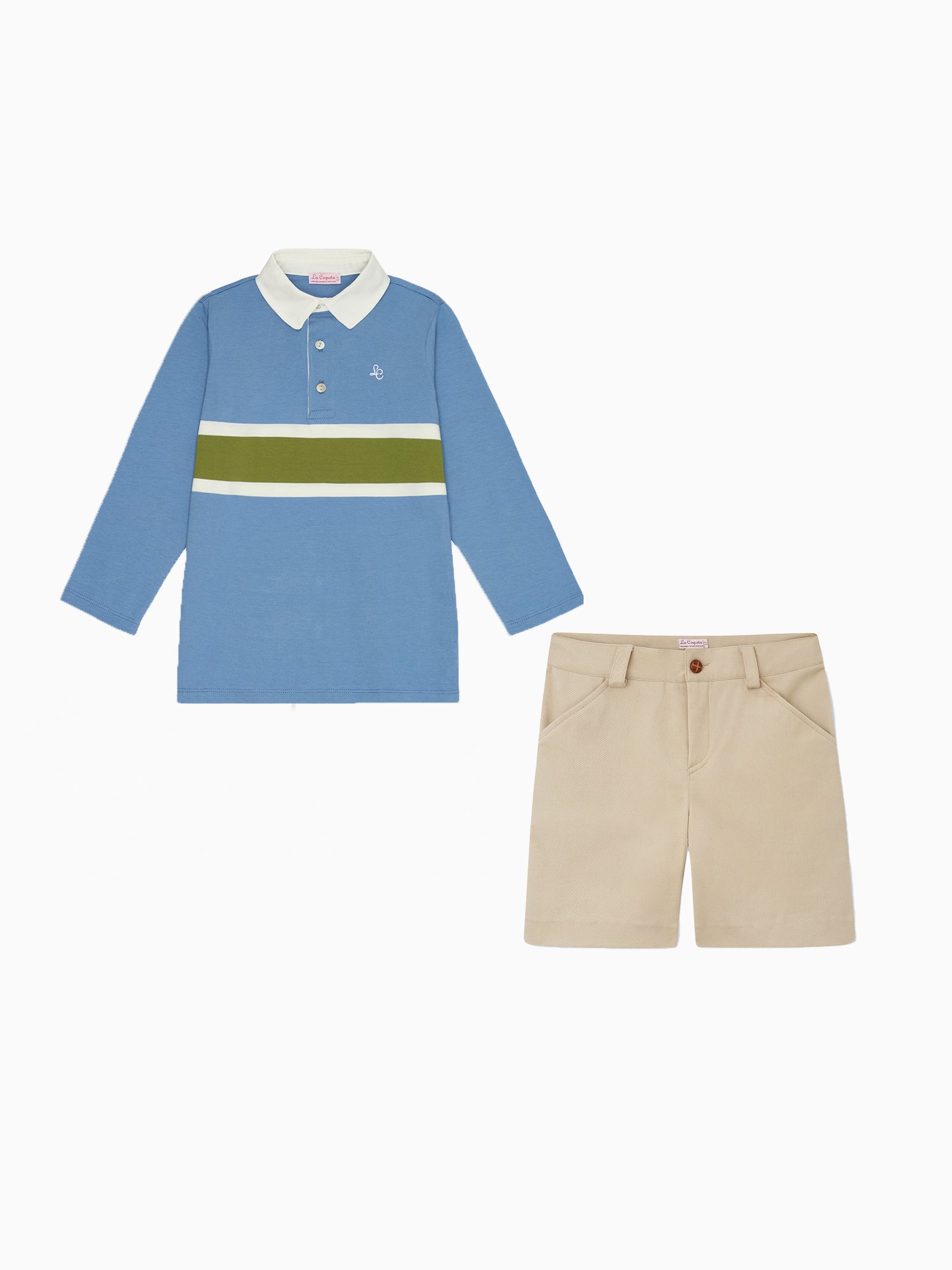 Tijo Polo Shirt & Bocusi Shorts Boy Outfit Bundle