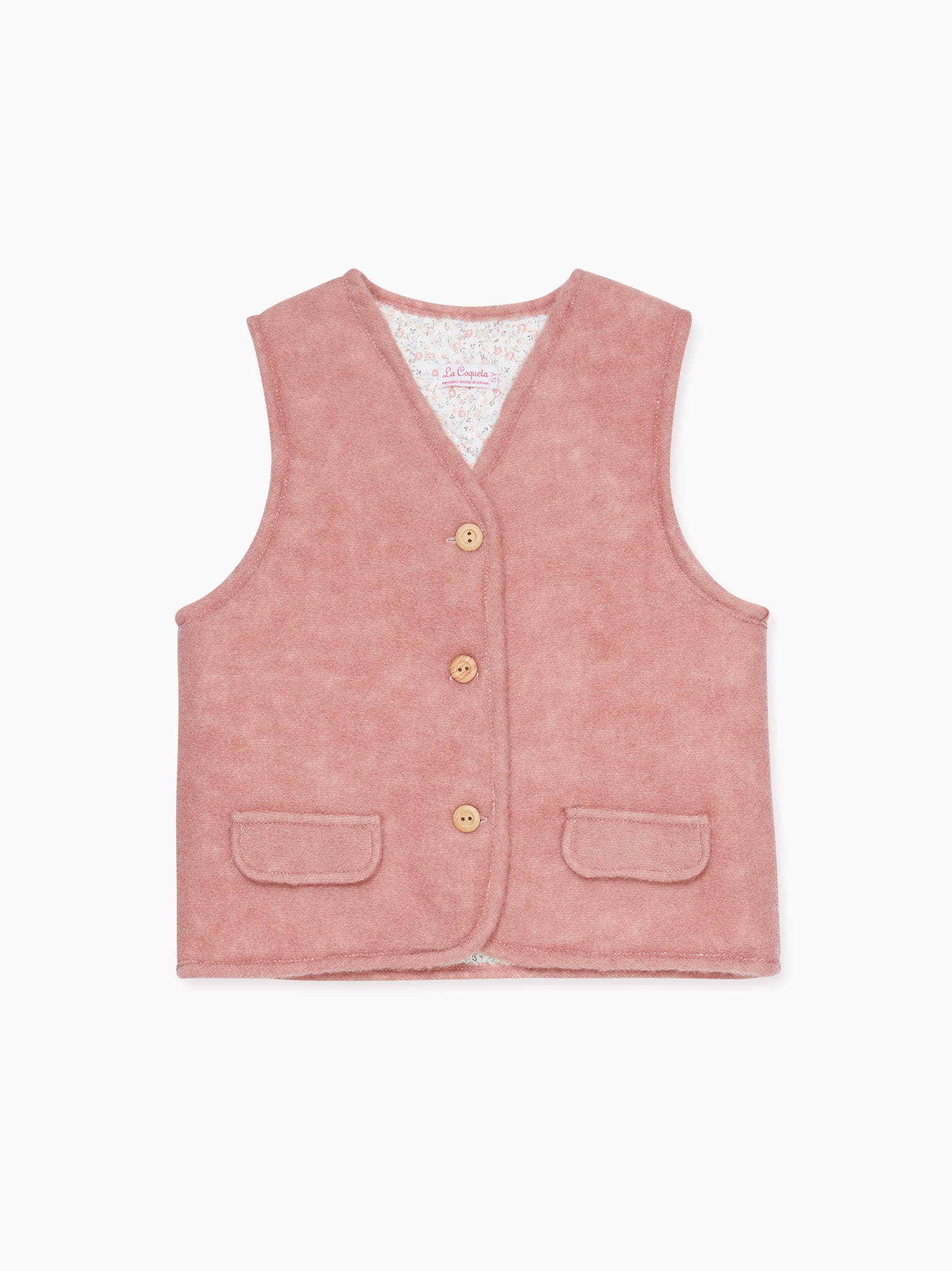 Pink Valentina Girl Wool Gilet