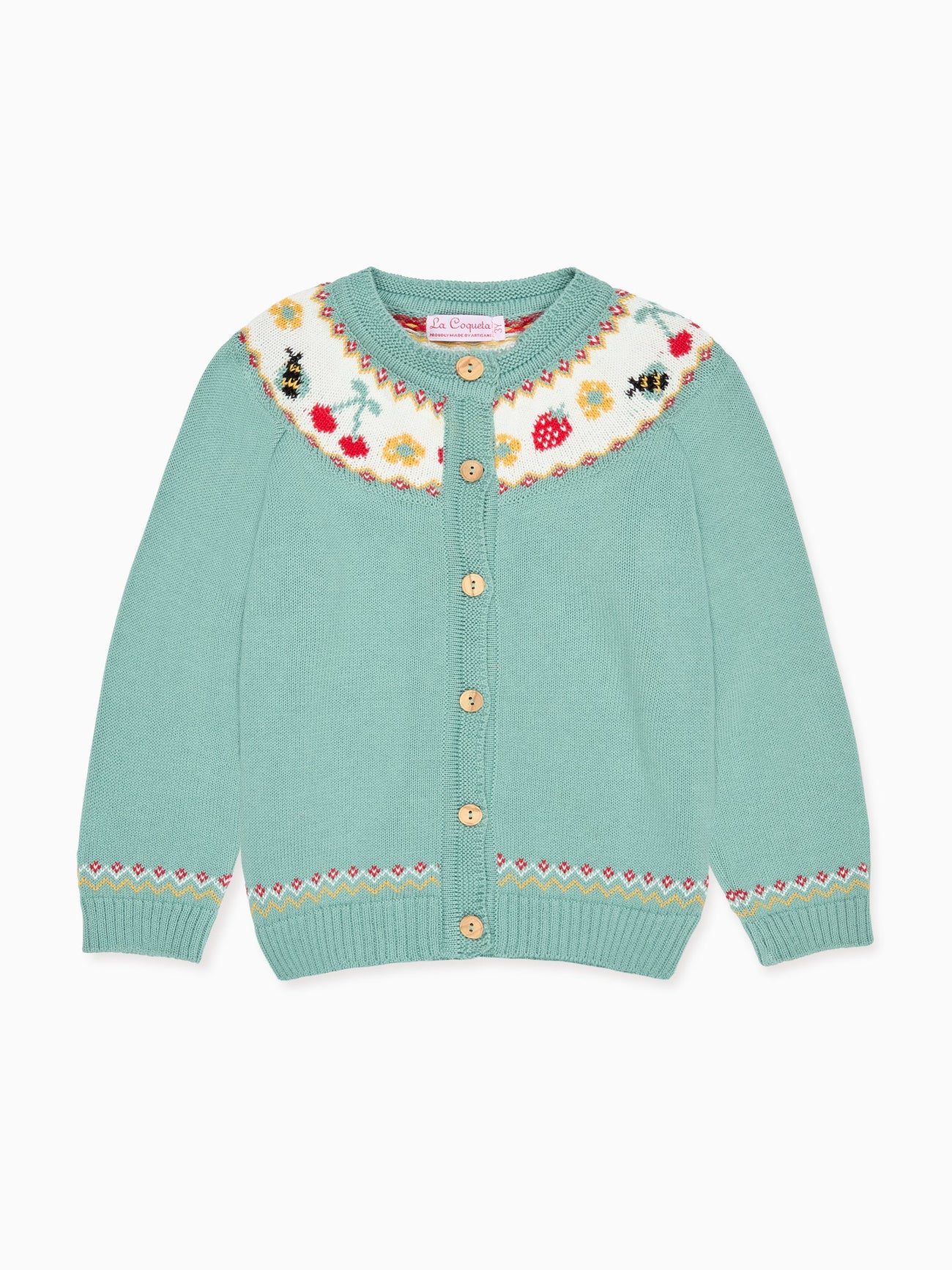 Sage Green Verano Cotton Girl Cardigan