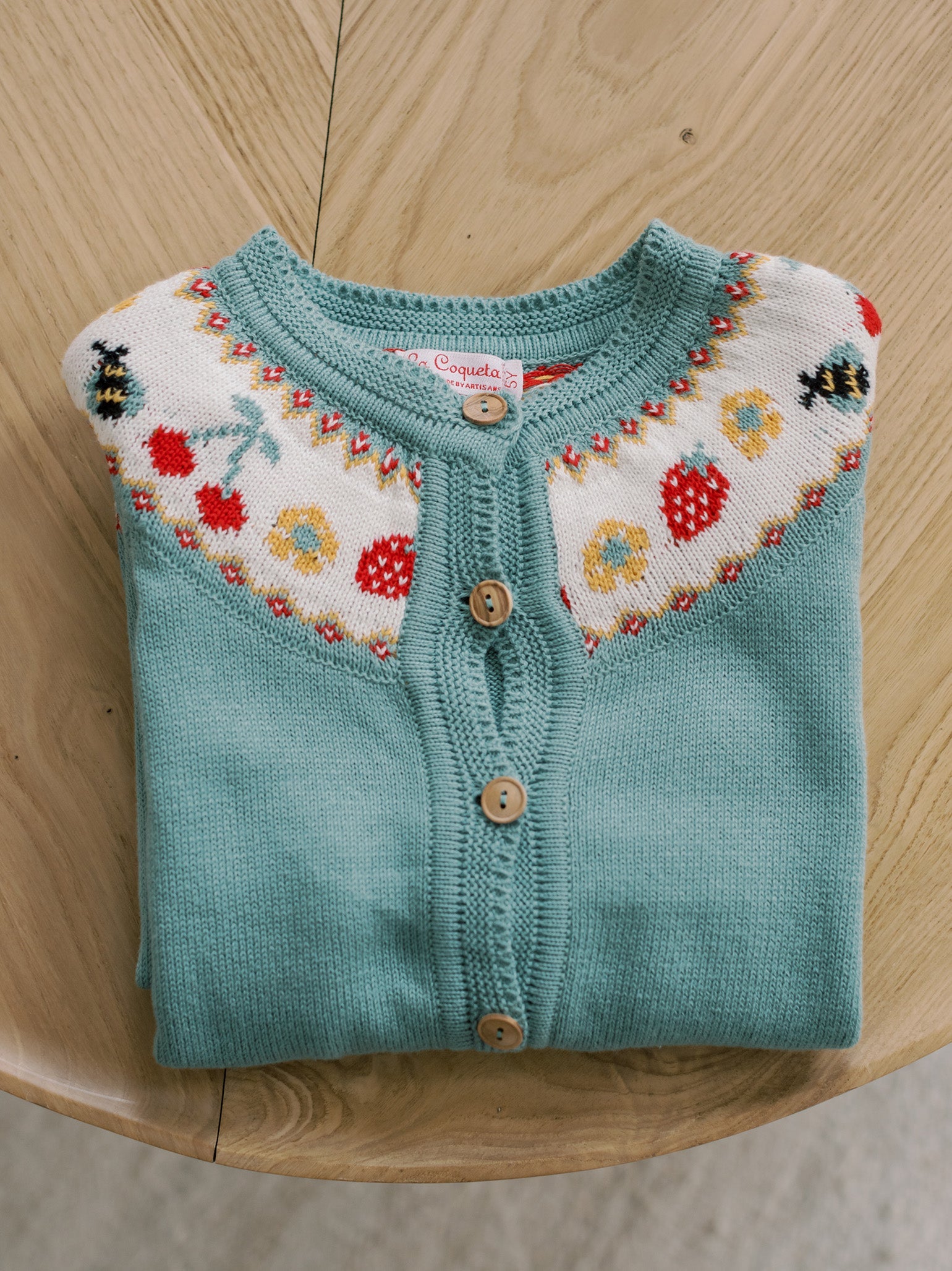 Sage Green Verano Cotton Girl Cardigan