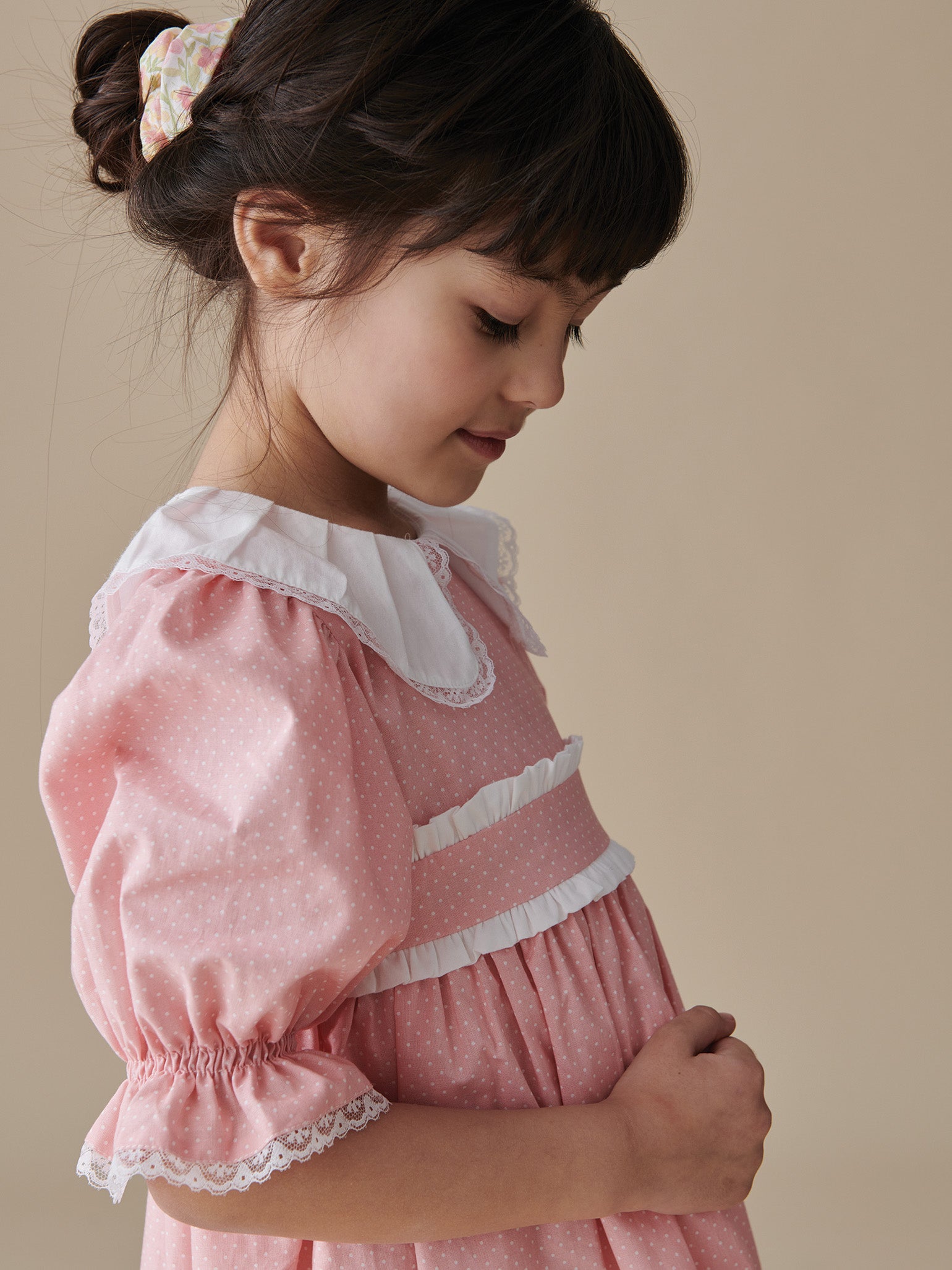 Pink Polka Dot Viviana Girl Dress