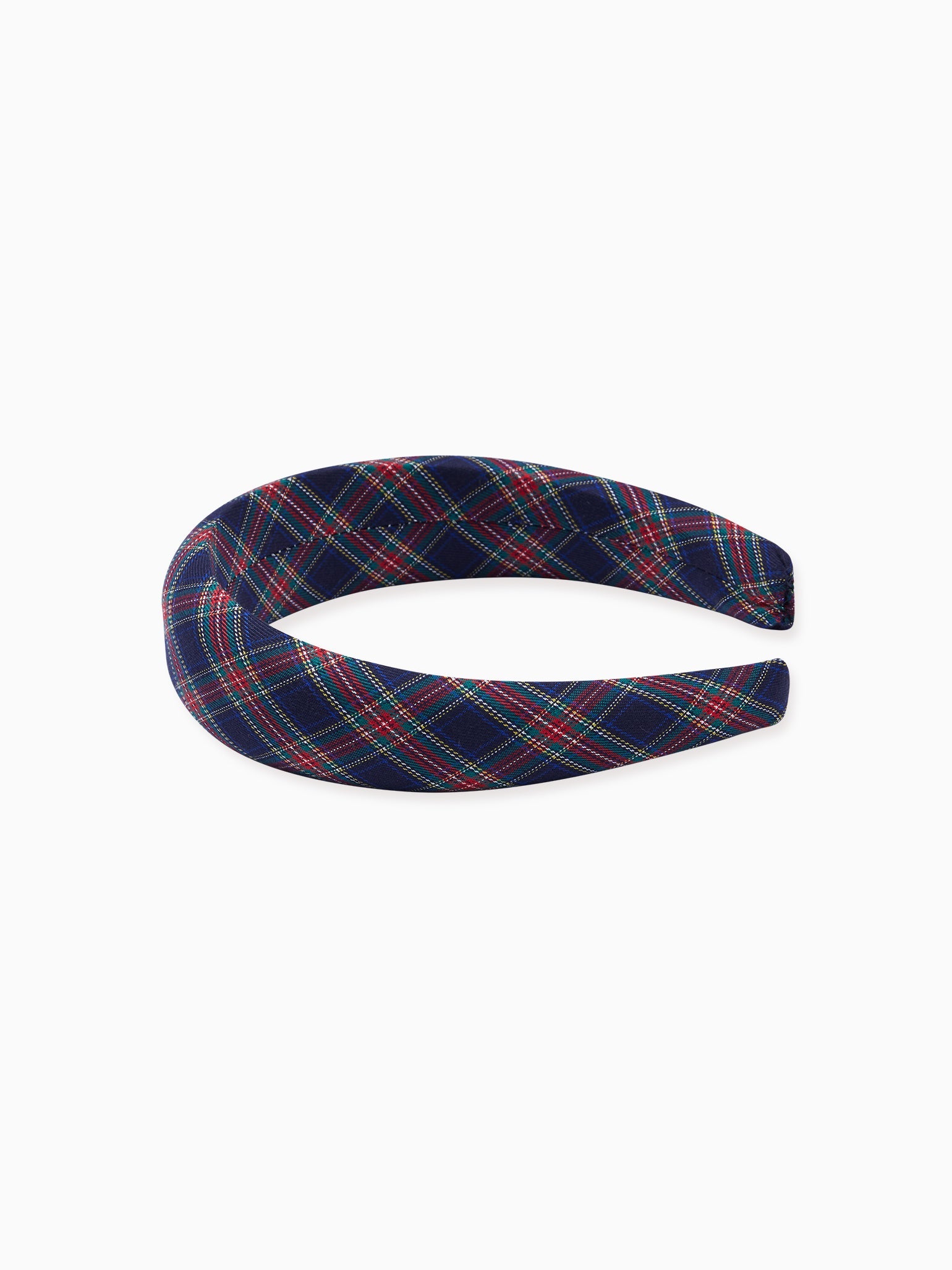 Navy Tartan Wide Girl Headband