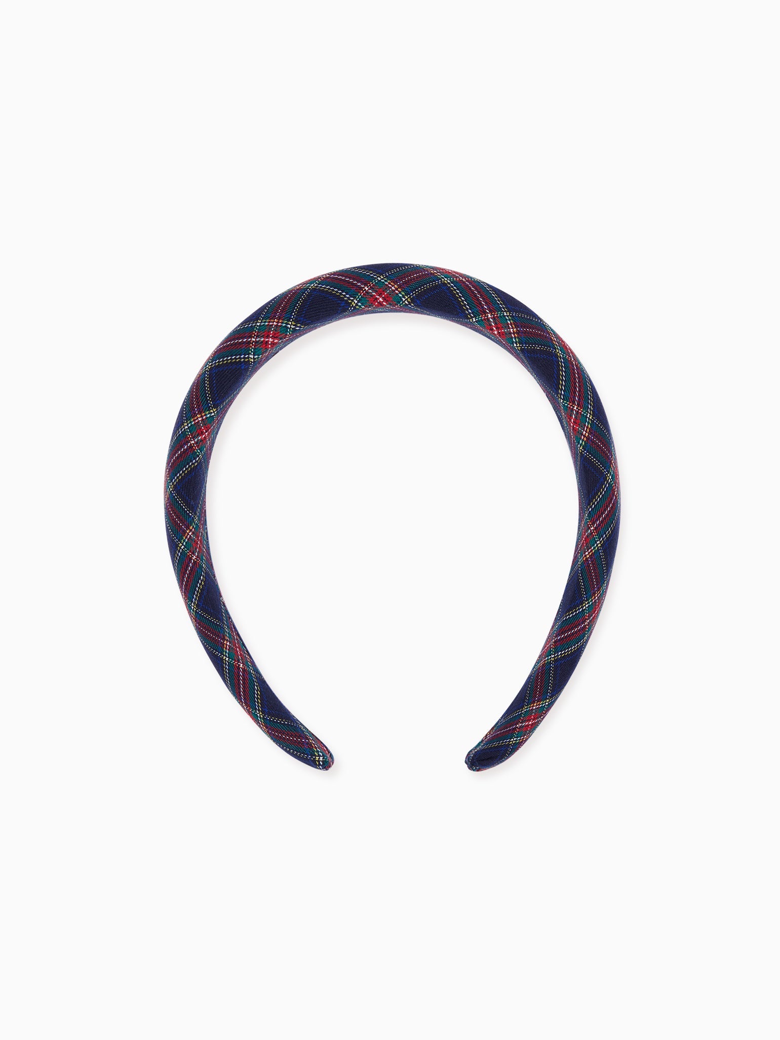 Navy Tartan Wide Girl Headband