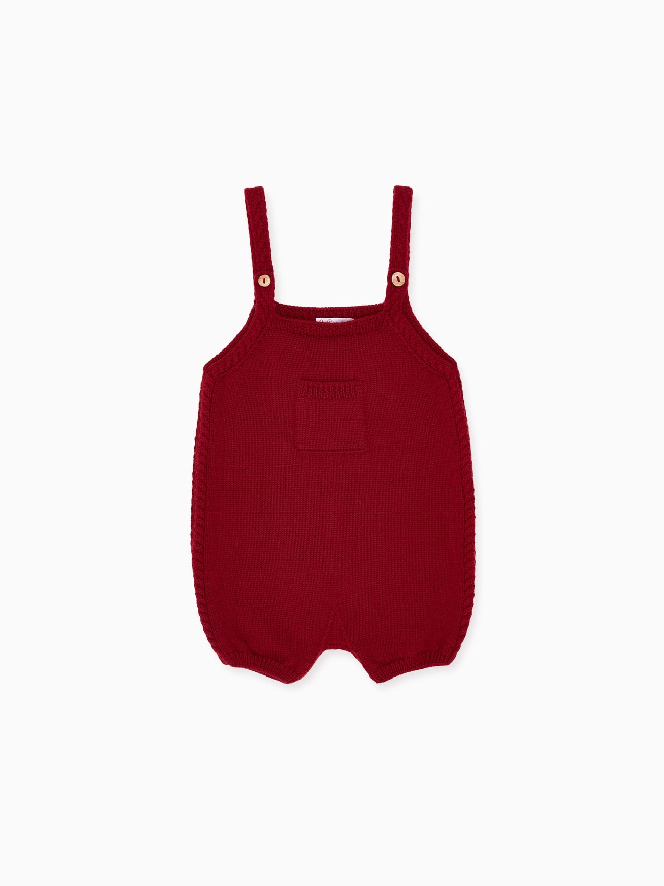 Burgundy Zavier Merino Baby Dungarees