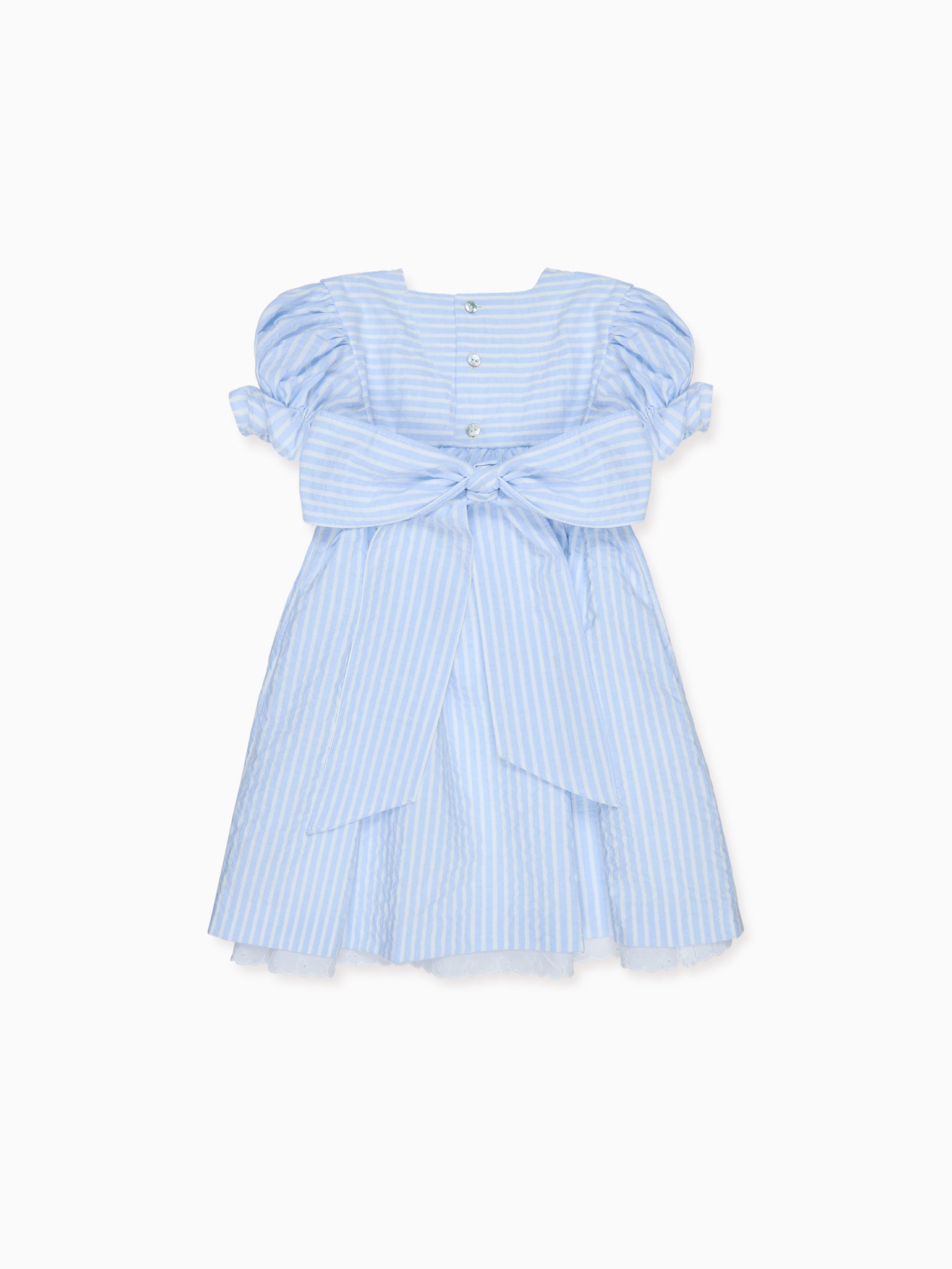 Blue Stripe Zoe Girl Empire Dress