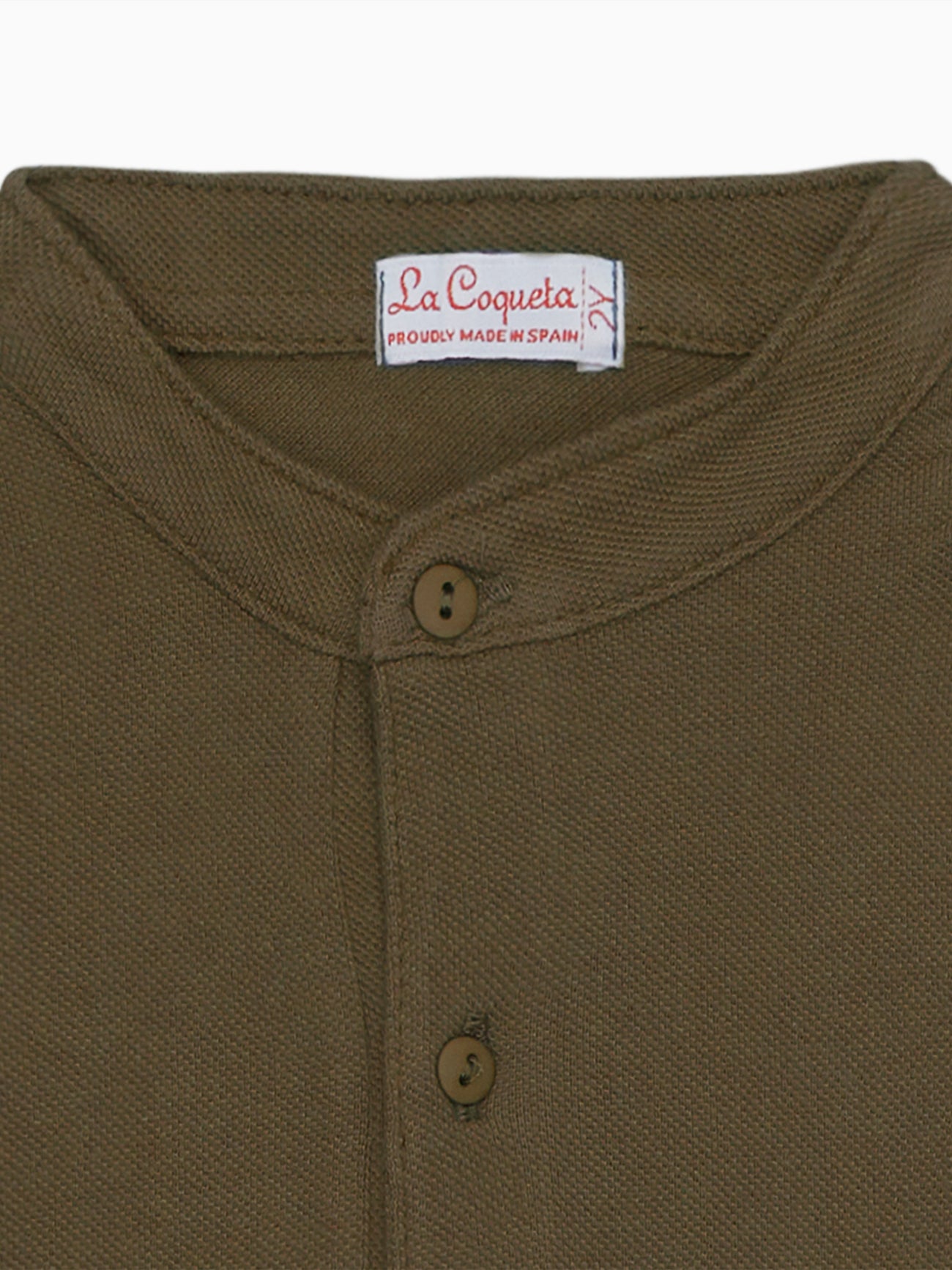 Dark Green Alcomo Long Sleeve Boy Polo Shirt