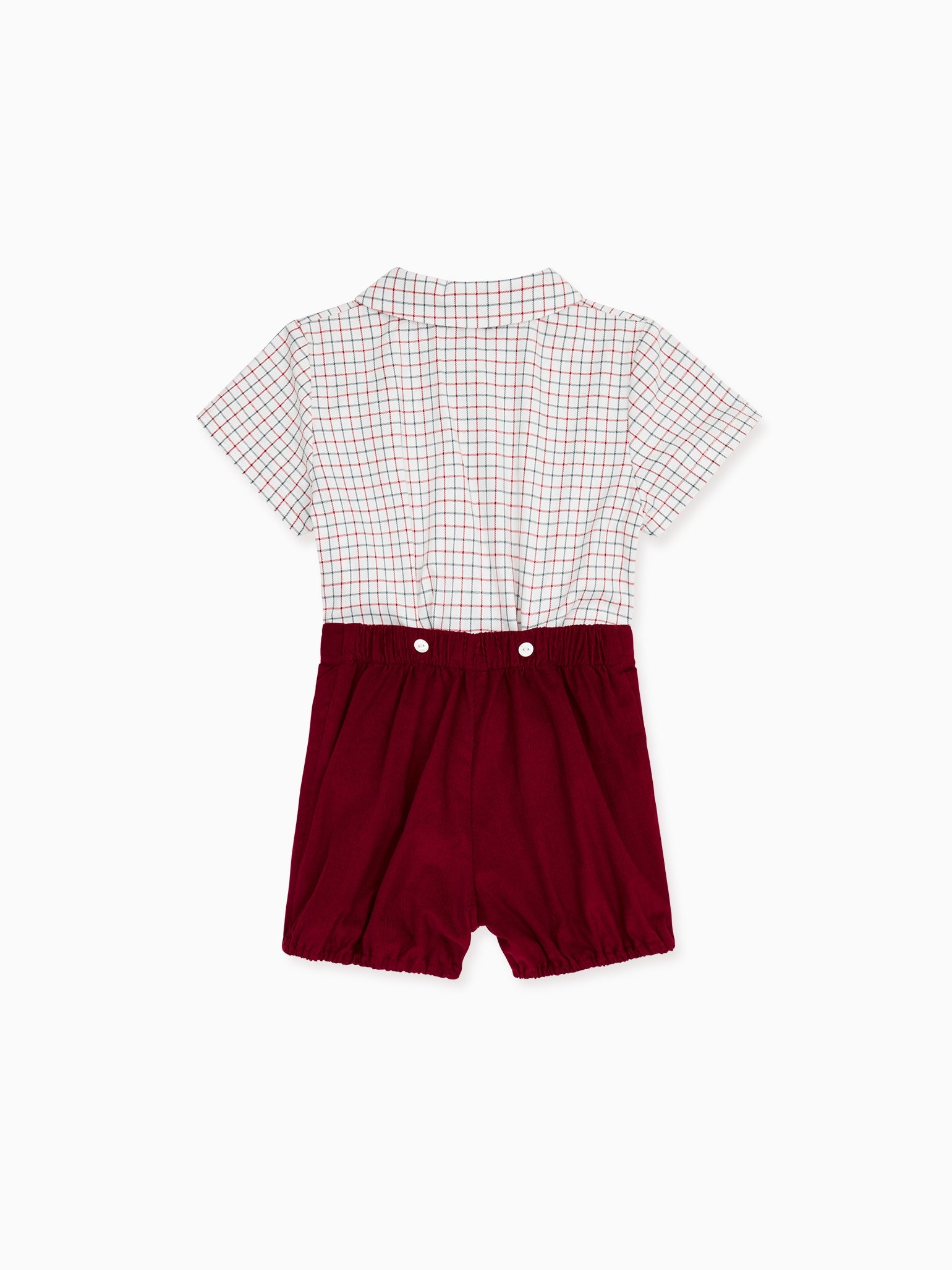 Dark Red Batista Baby Boy Set