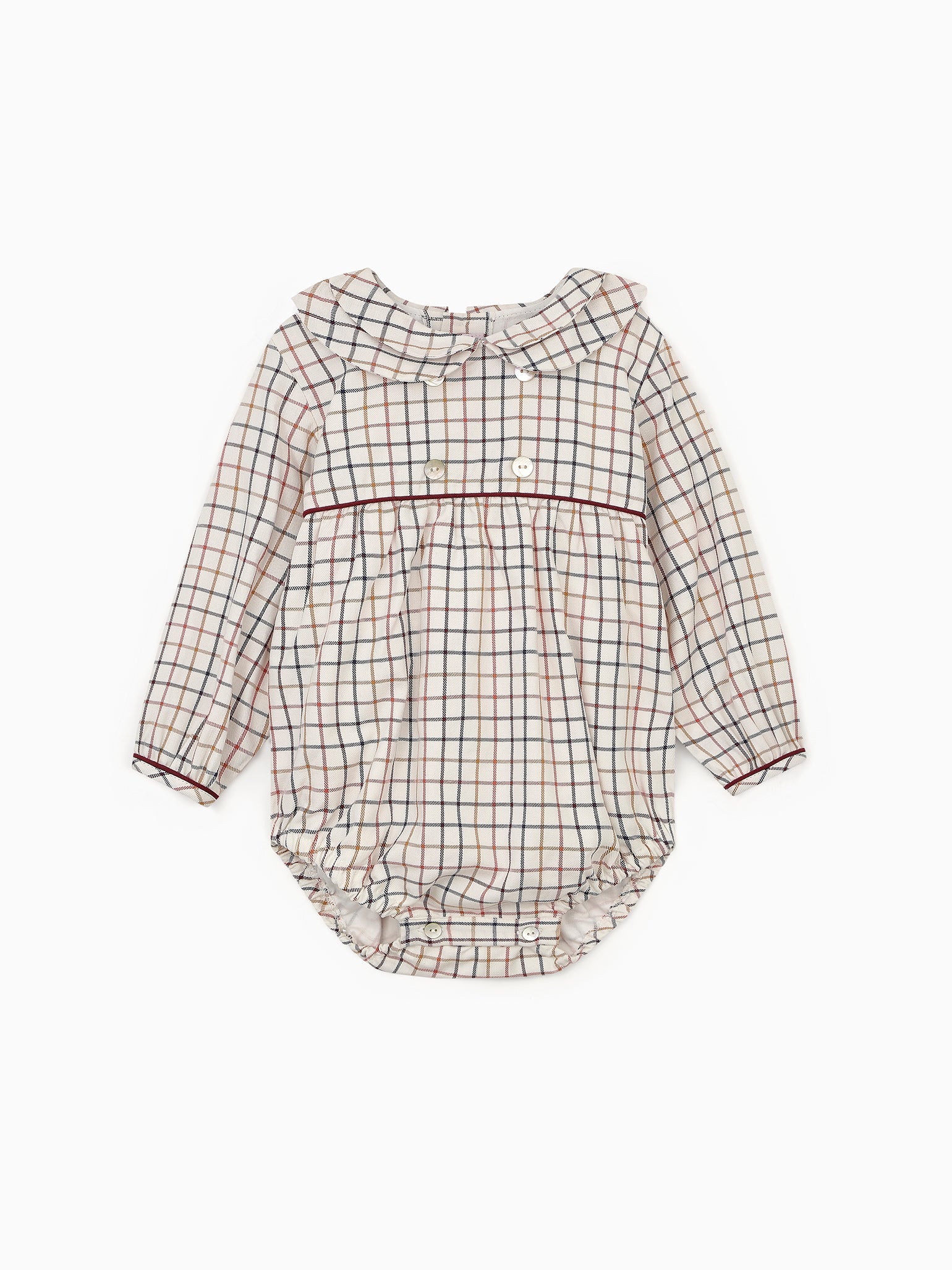 Multi Check Bublos Girl Romper Suit