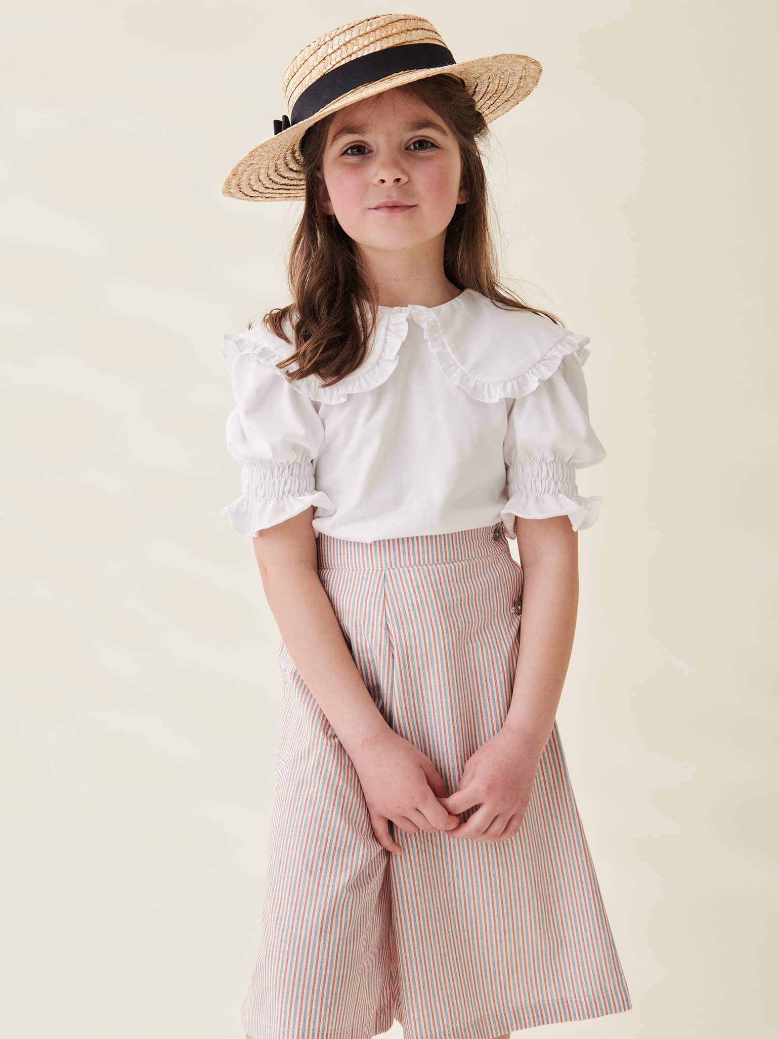 Blue Stripe Carmin Girl Culottes