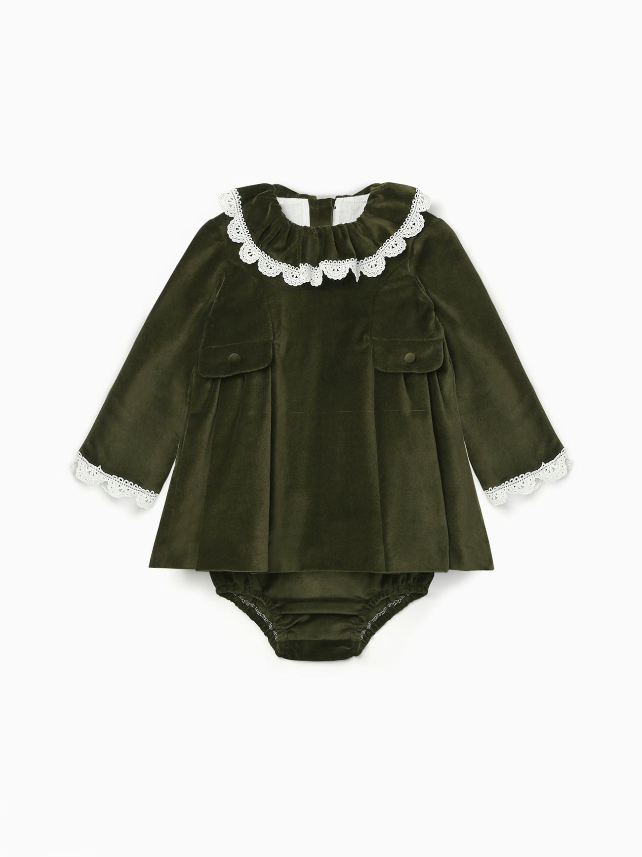 Green Velvet Daroca Baby Set