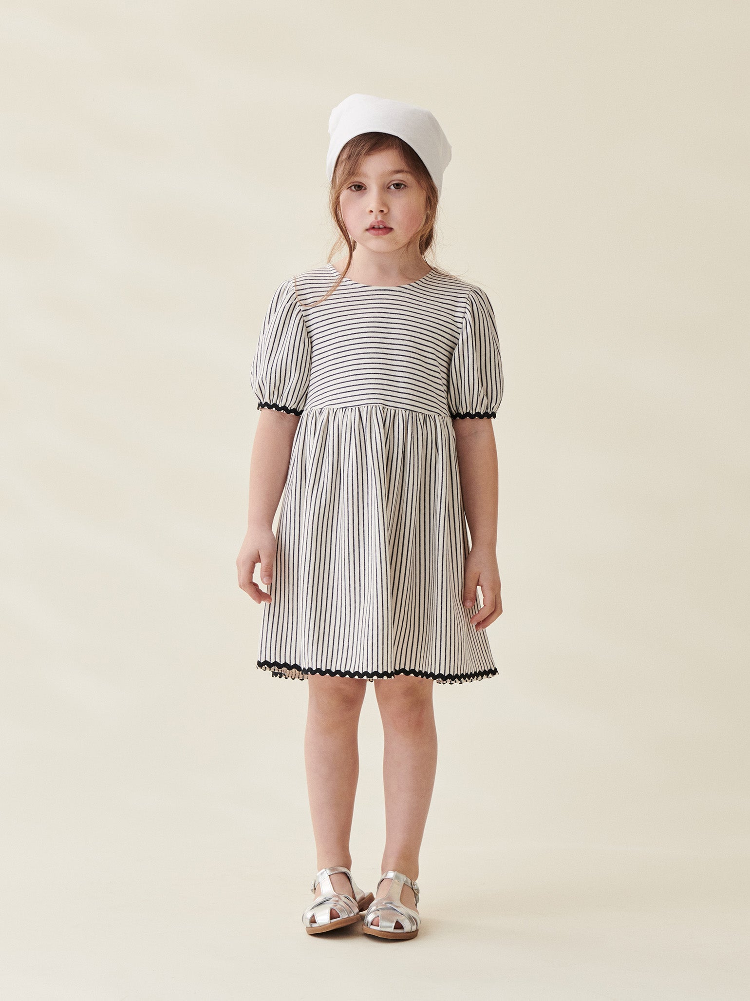 Navy Stripe Elea Girl Dress