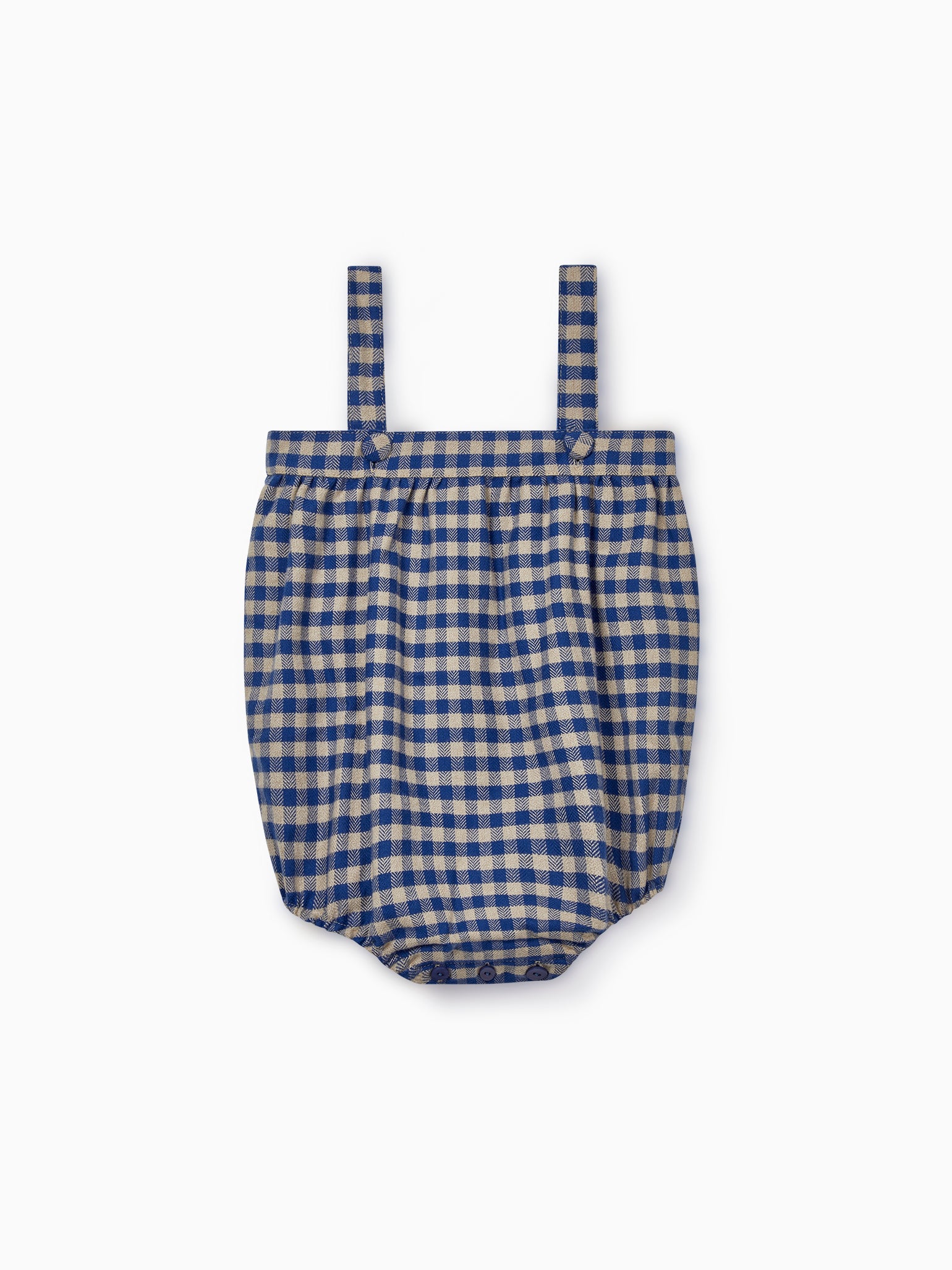 Blue Check Filada Baby Romper Dungarees