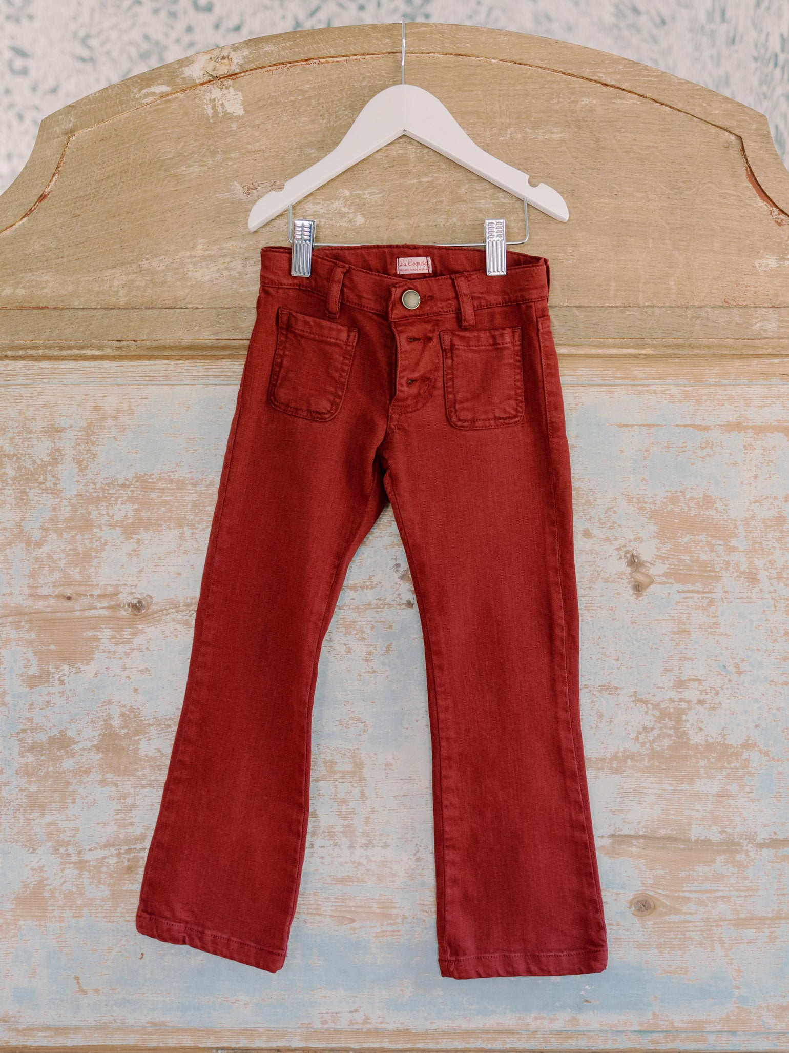 Burgundy Fleca Girl Trousers