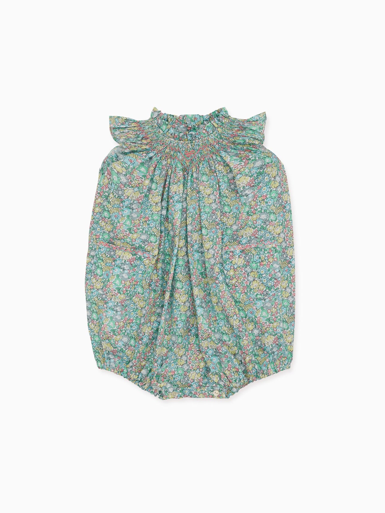 Multi Gardenia Smock Baby Romper