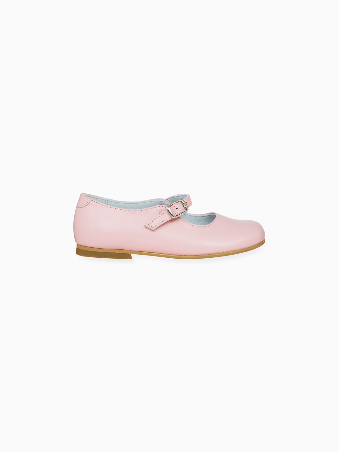 Light Pink Leather Girl Mary Jane Shoes La Coqueta Kids