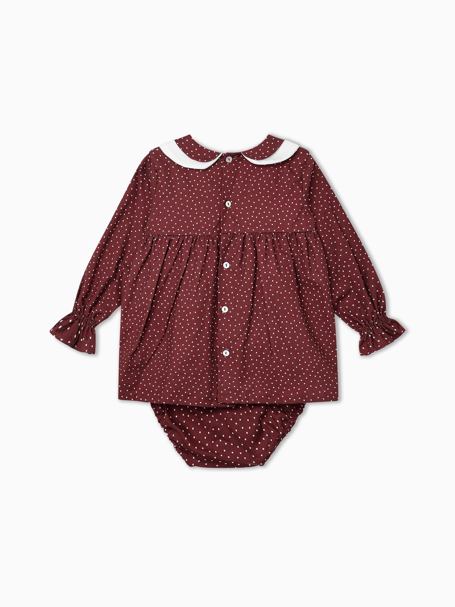 Burgundy Polka Dot Granada Baby Girl Set