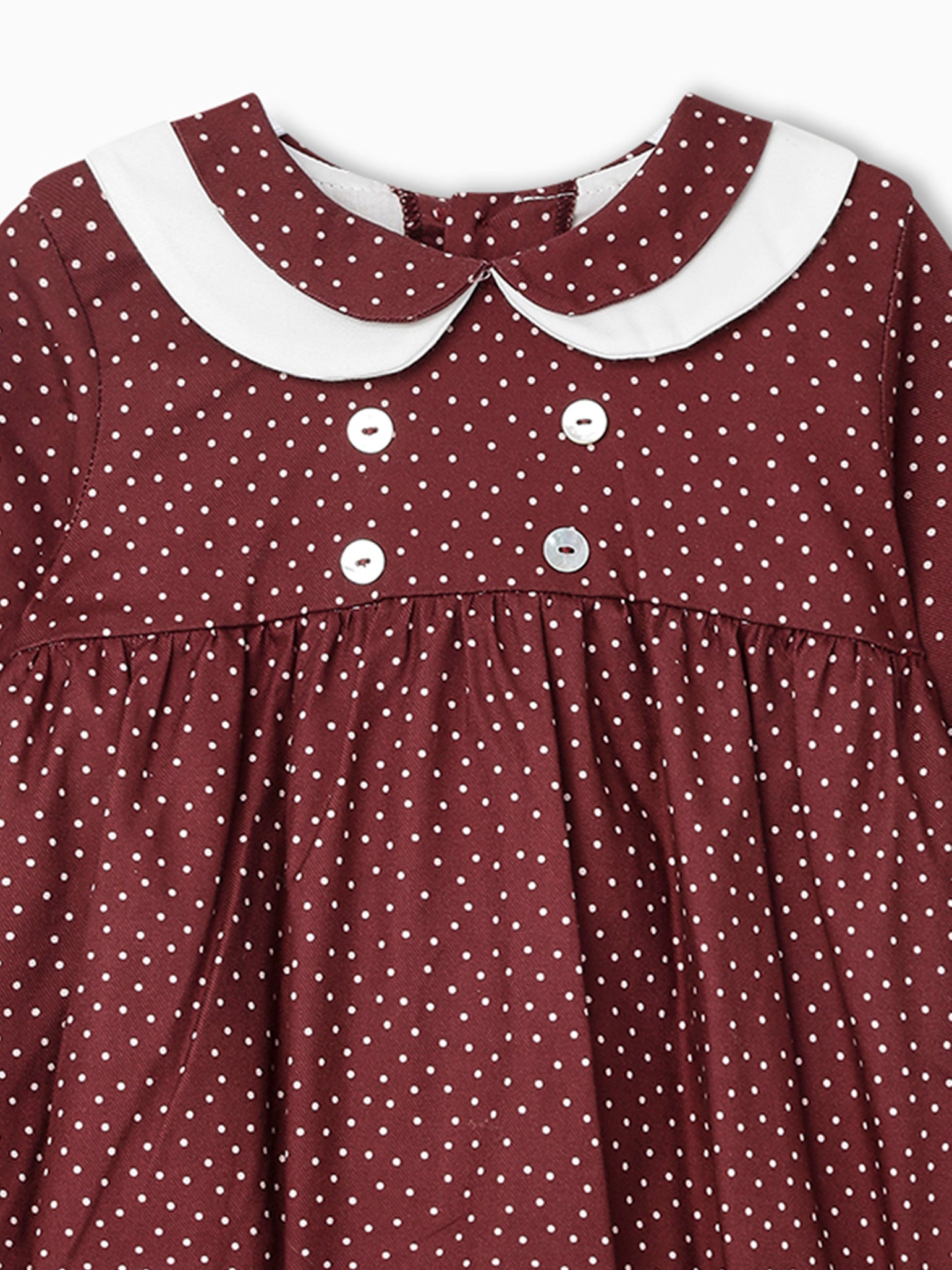 Burgundy Polka Dot Granada Baby Girl Set