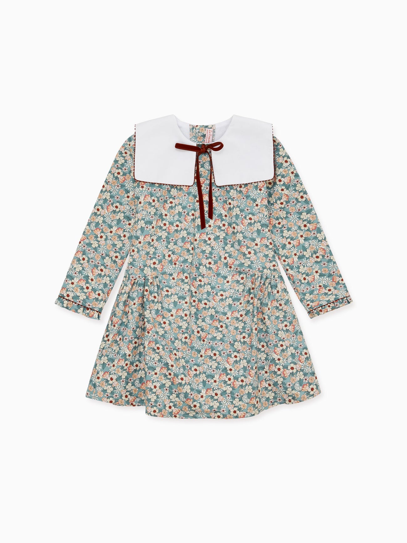 Teal Floral Laura Girl Dress