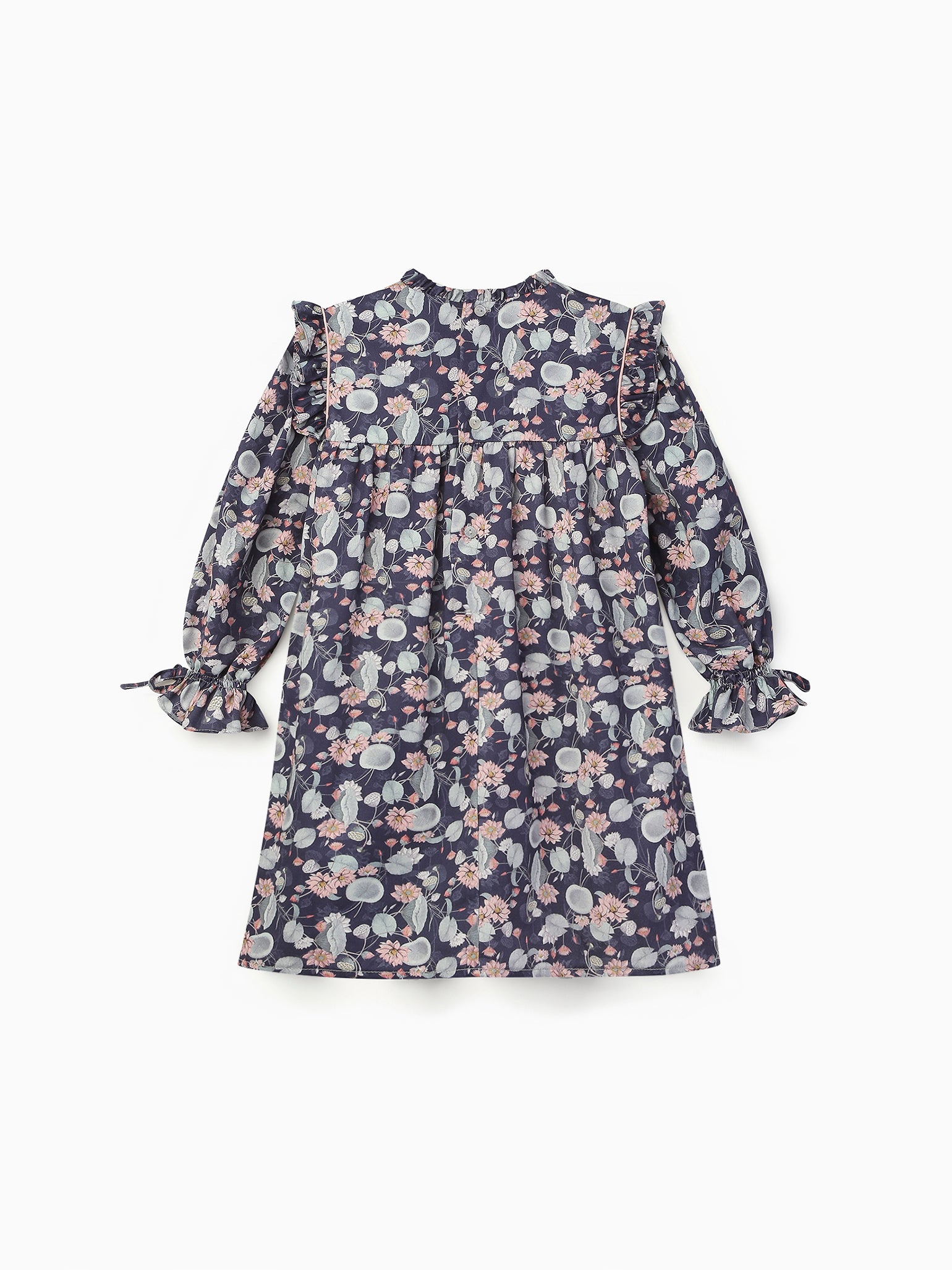 Navy Floral Lima Girl Dress