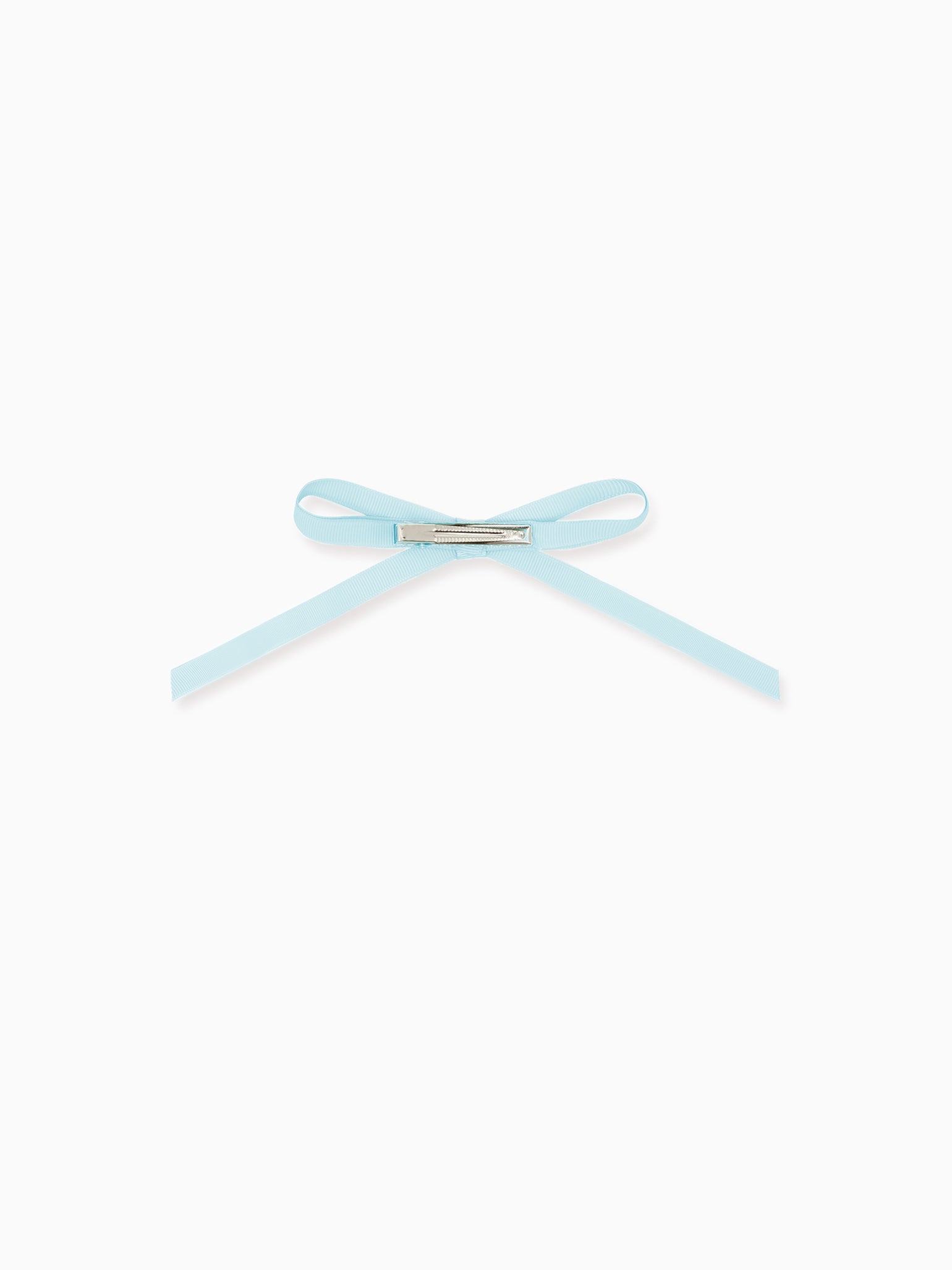 Light Blue Long Bow Girl Clip