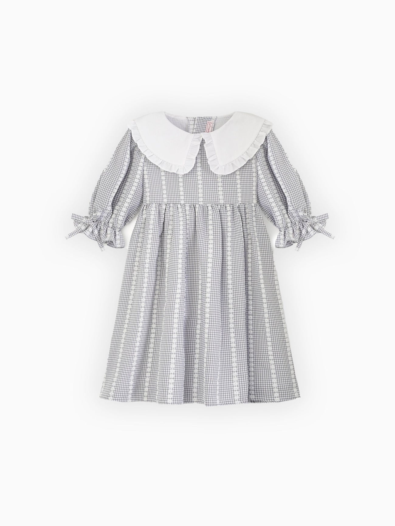 Grey Gingham Mary Girl Dress