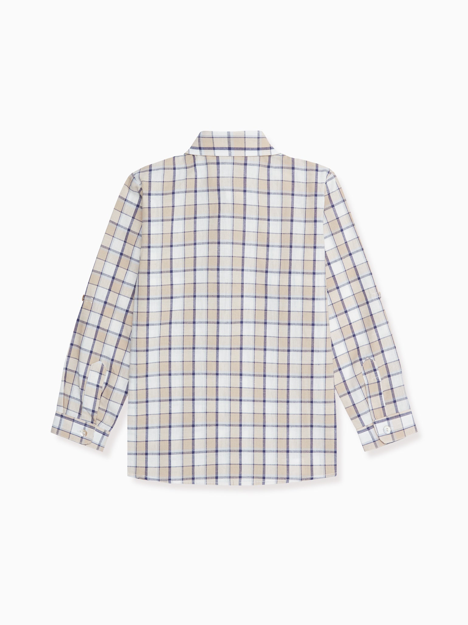 Beige Check Miguel Boy Shirt