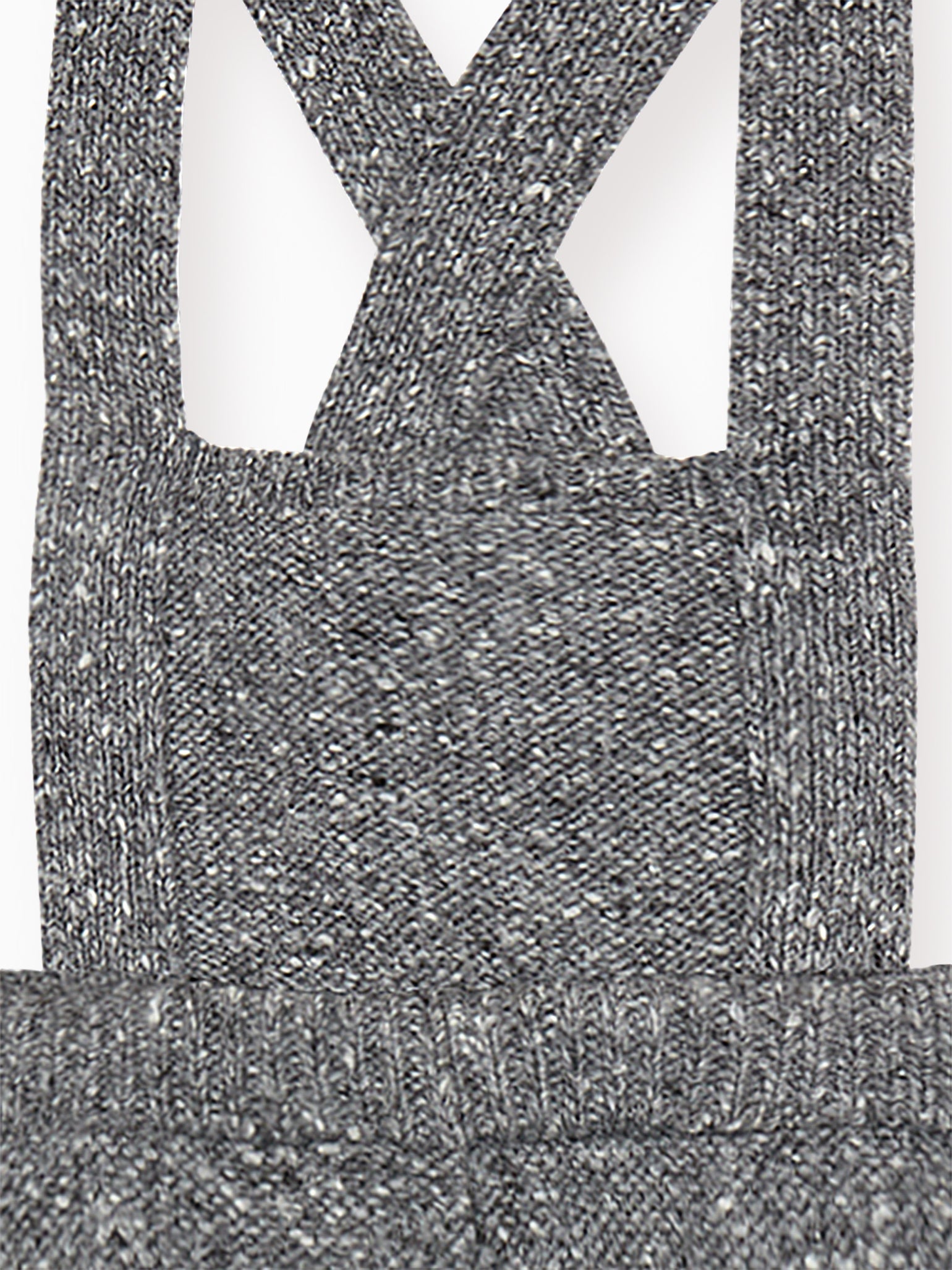 Grey Melange Mina Baby Knitted Dungarees