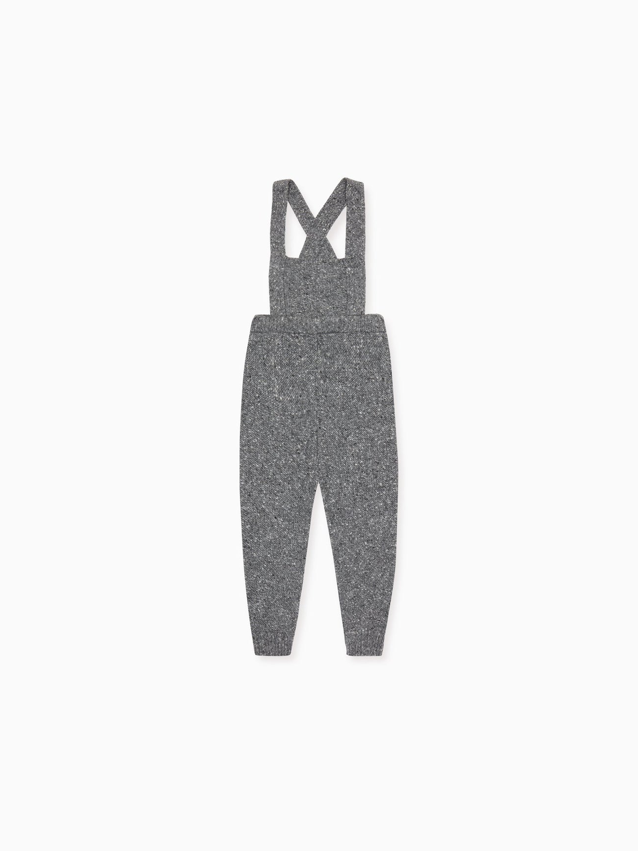 Grey Melange Mina Baby Knitted Dungarees