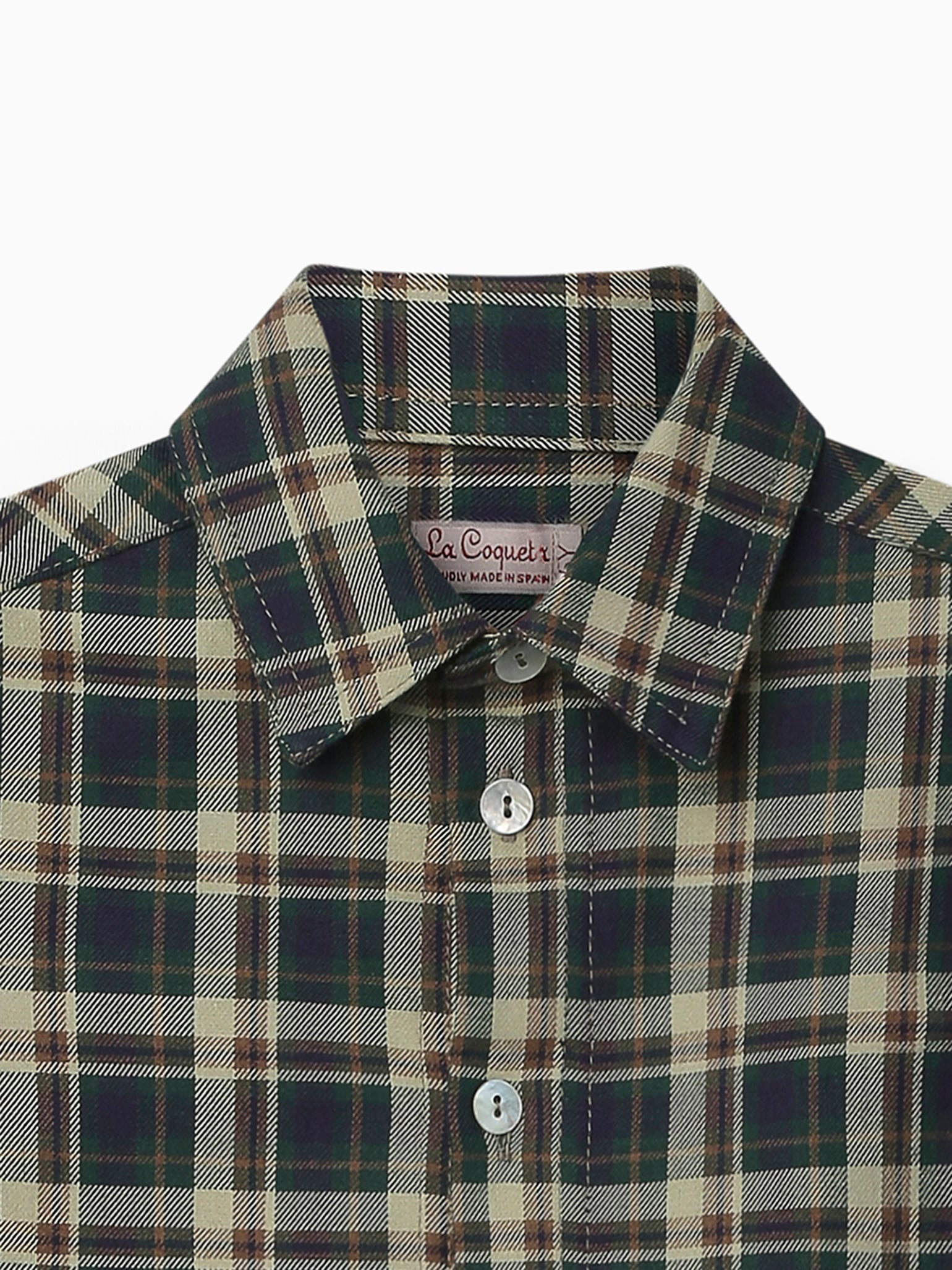 Green Tartan Nico Boy Shirt