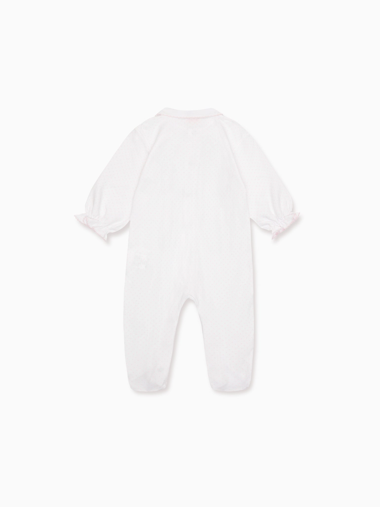 Pink Punto Jersey Baby Sleepsuit