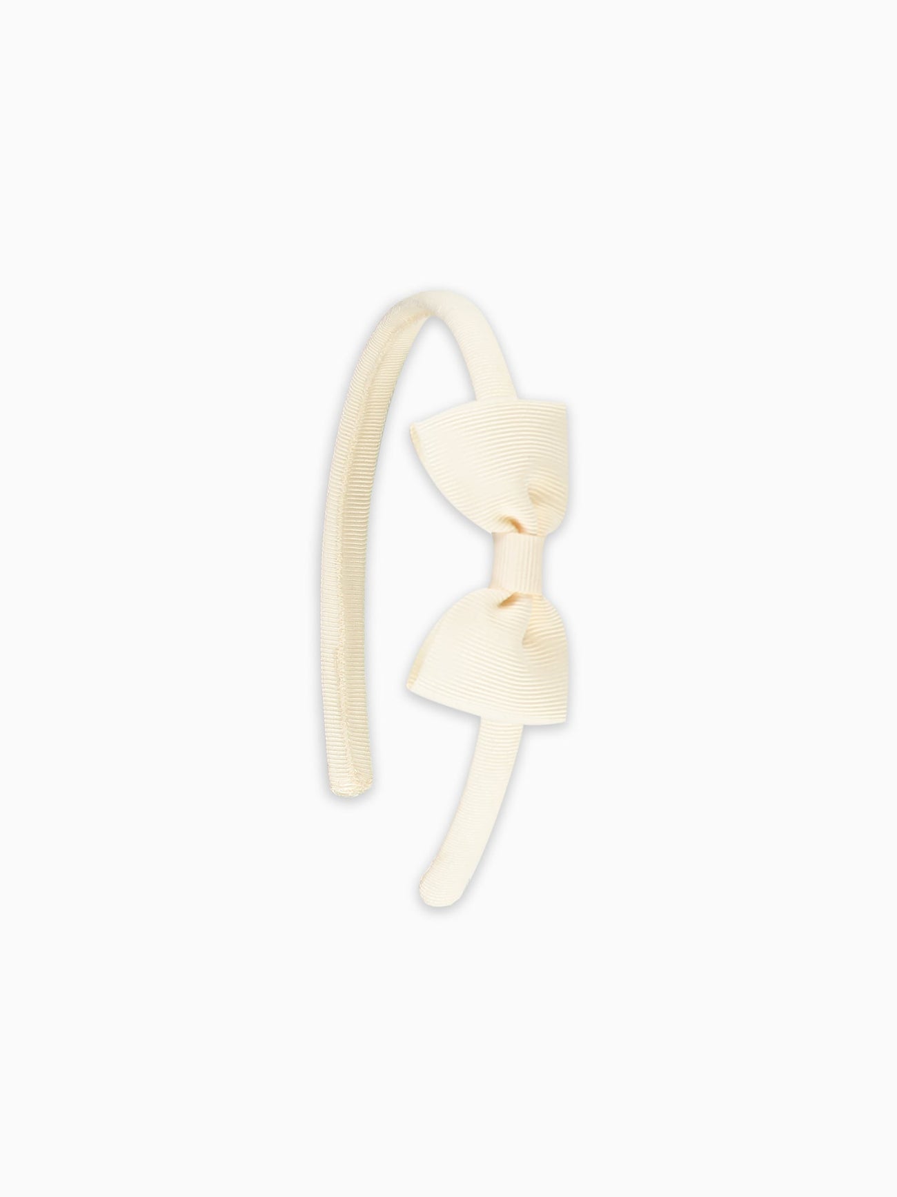 Off White Small Bow Girl Headband