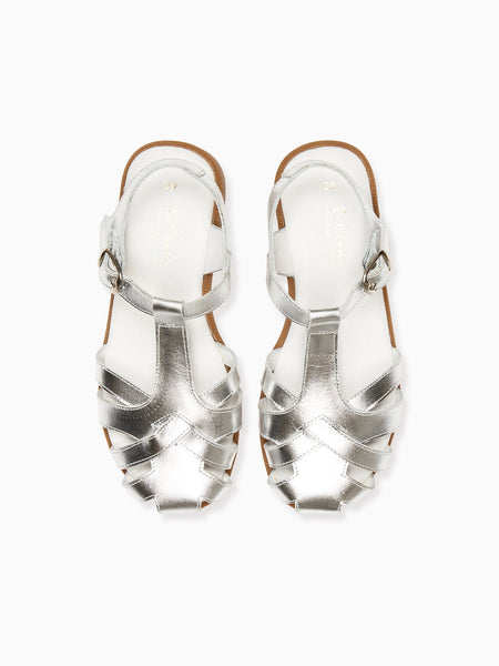 Little girl deals silver sandals