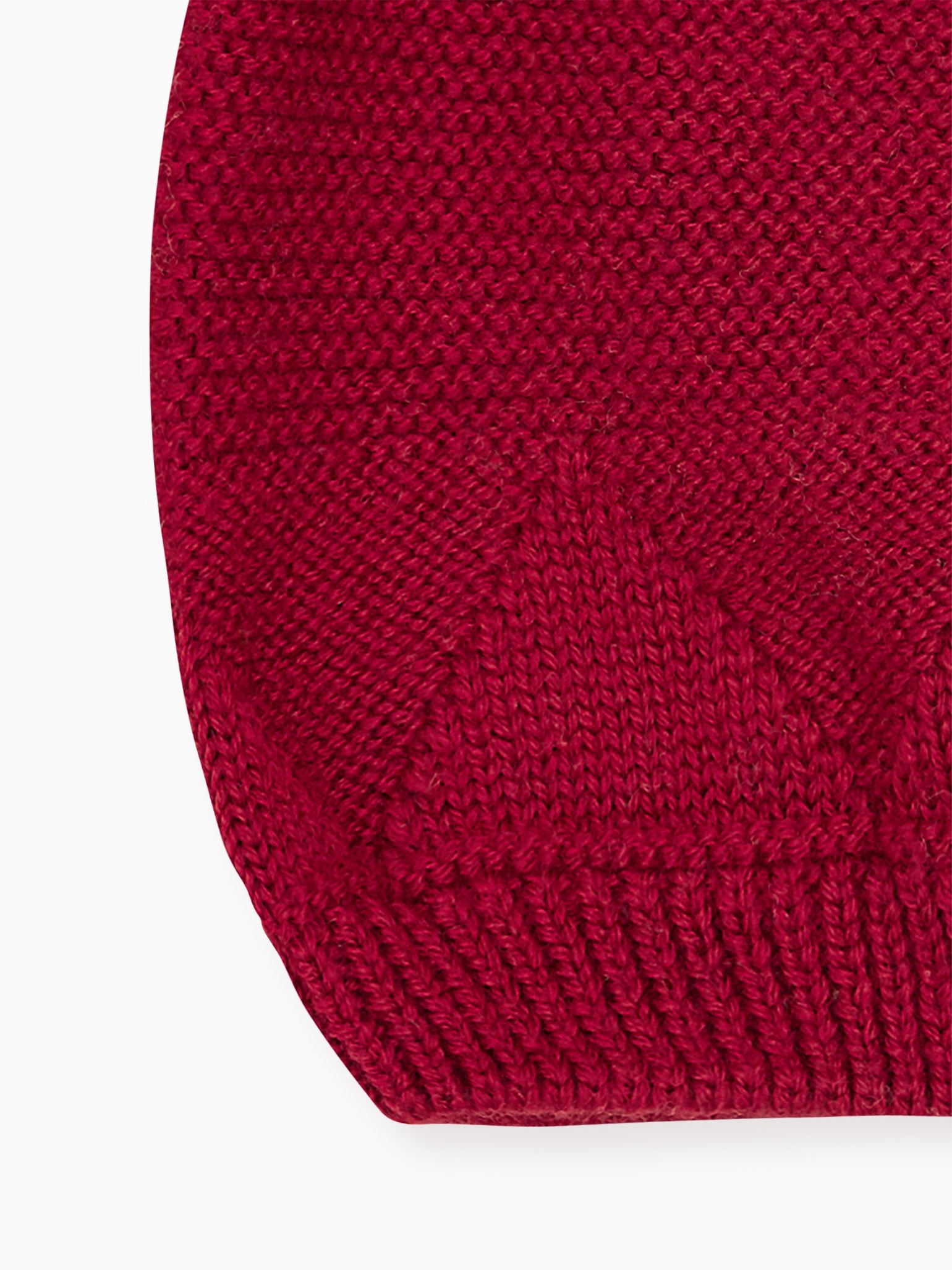 Burgundy Merino Kids Bobble Hat