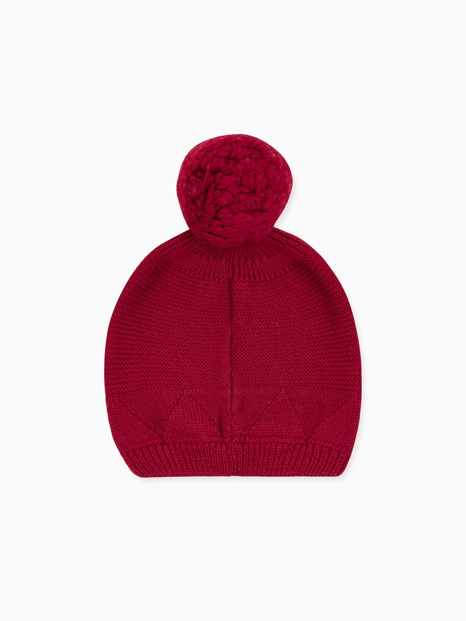 Burgundy Merino Kids Bobble Hat